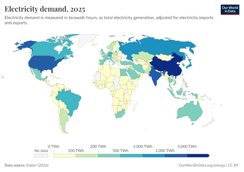 A thumbnail of the "Electricity demand" chart