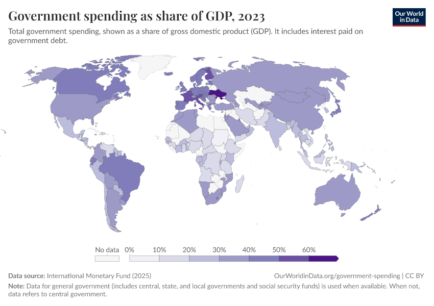 A thumbnail of the "Government spending as share of GDP" chart