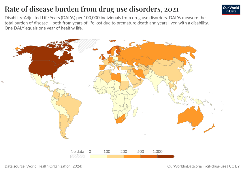 A thumbnail of the "Rate of disease burden from drug use disorders" chart
